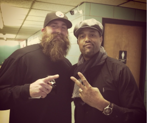 Film shoot w/ the big homie Brett Keisel #99 of the Pittsburgh Steelers for a huge project I'm working on to benefit the Epilepsy Foundation. Not always about money but about movement in others. - Emmai Alaquiva
